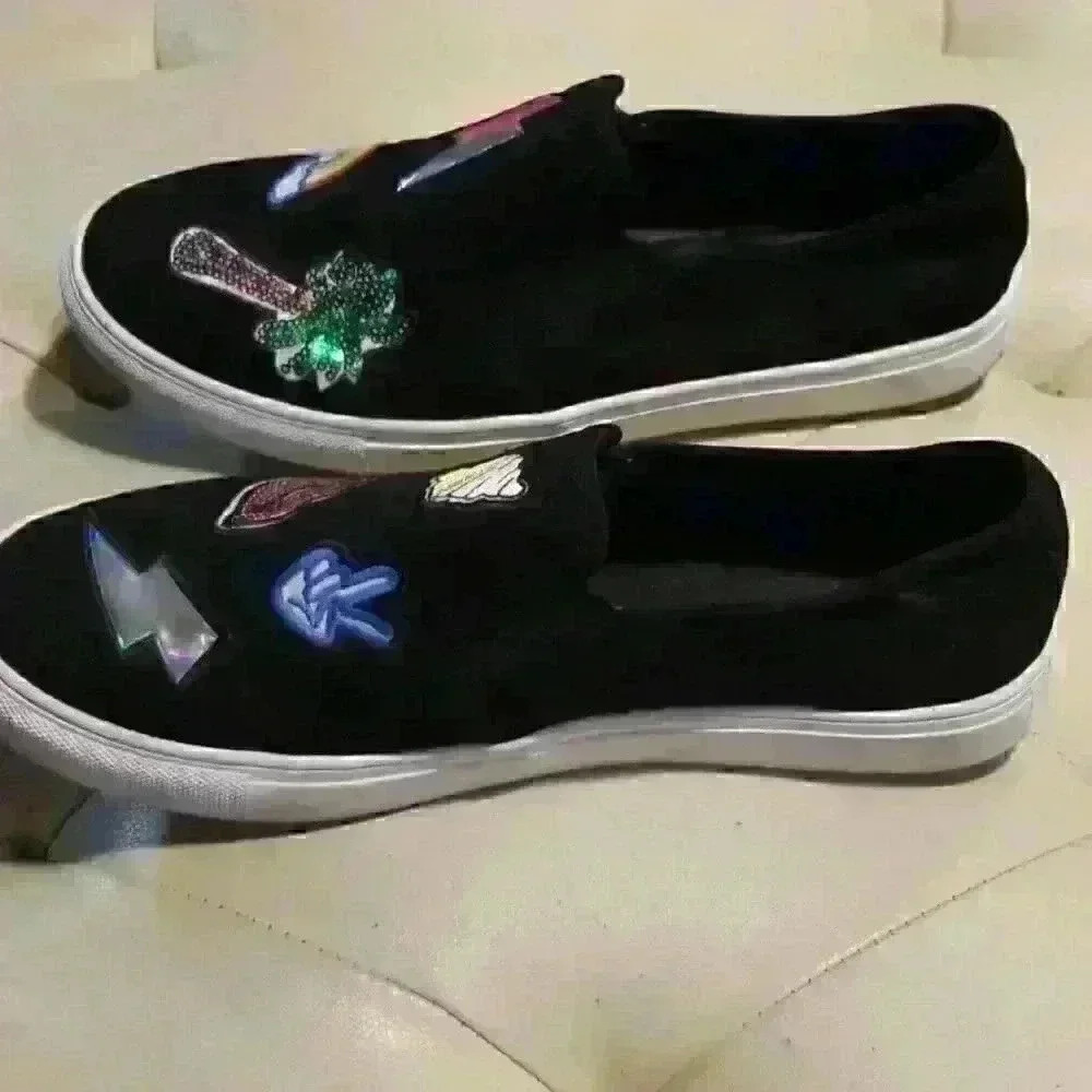 Steve Madden Madden Girl canvas shoe sz 10 - Picture 4 of 6